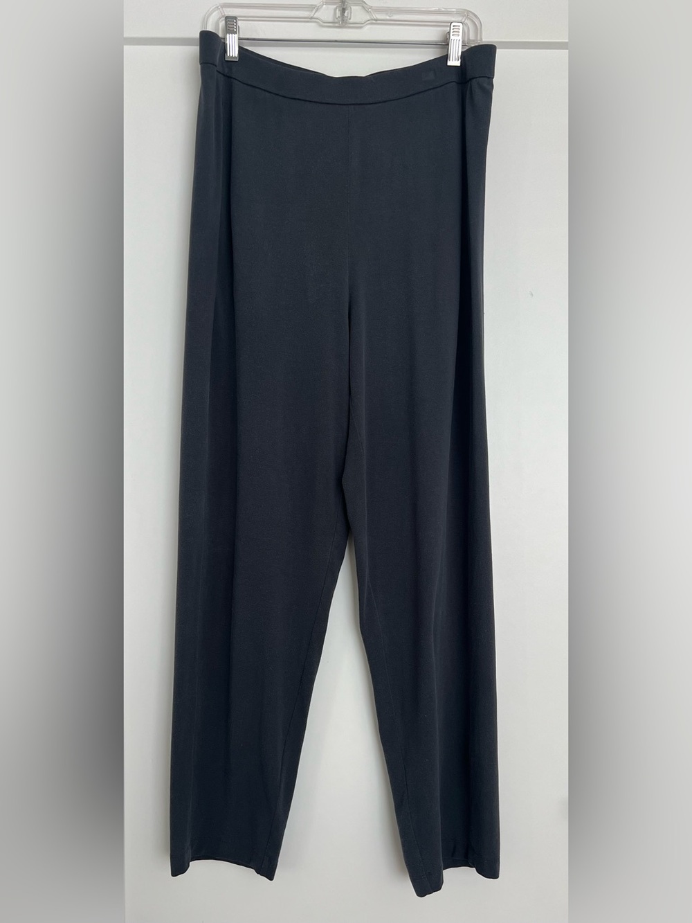 Eileen Fisher Tencel Stretch Jersey Tapered Leg Pull-On Pants Gray/Blue Size Med